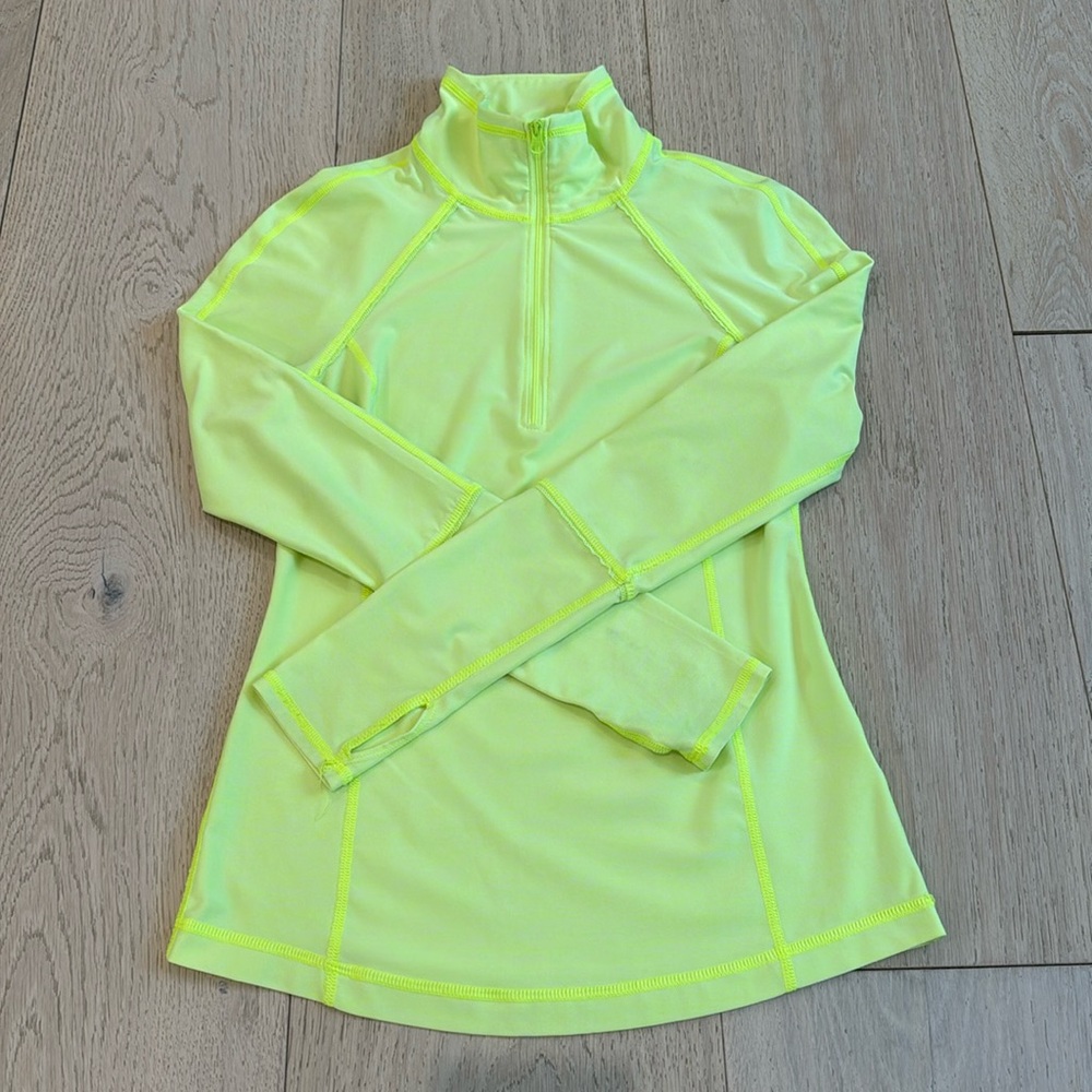 Z by Zella Half-Zip Pullover in Neon Green XS